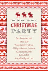 Sweaters Pattern - Christmas Invitation